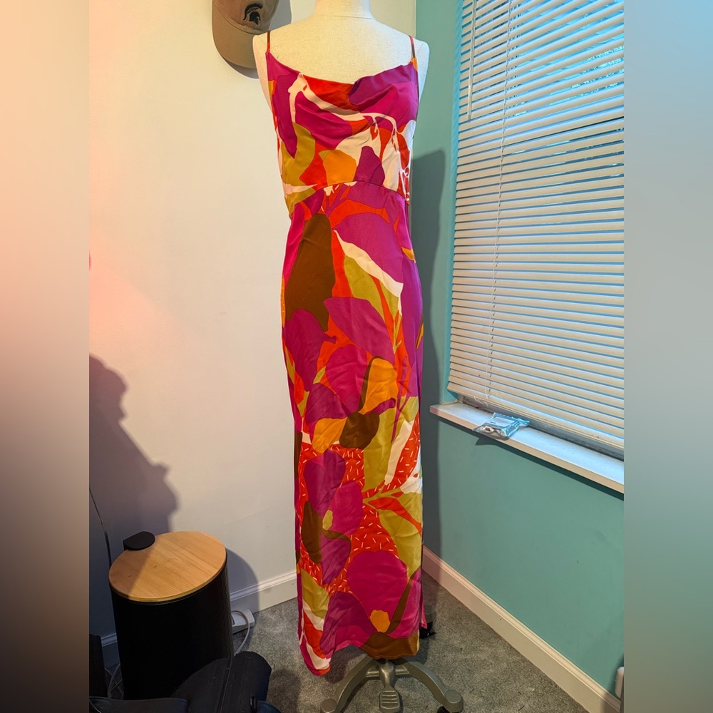 Anthropologie Vibrant Pink and Orange Garment